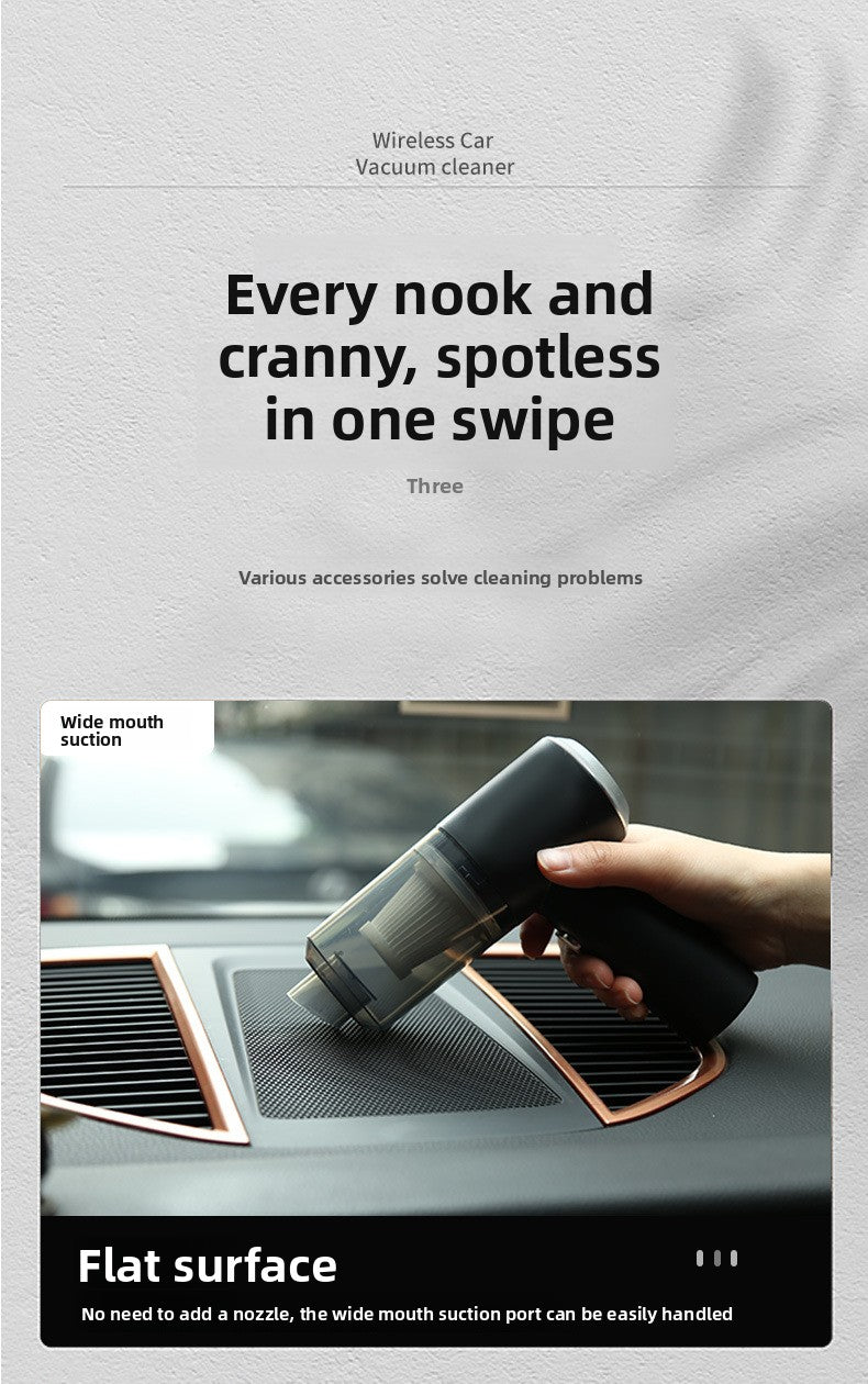 Car Vacuum Cleaner Wireless Charging Home and Car Dual-use Mini Portable Handheld Lithium Battery High Power
