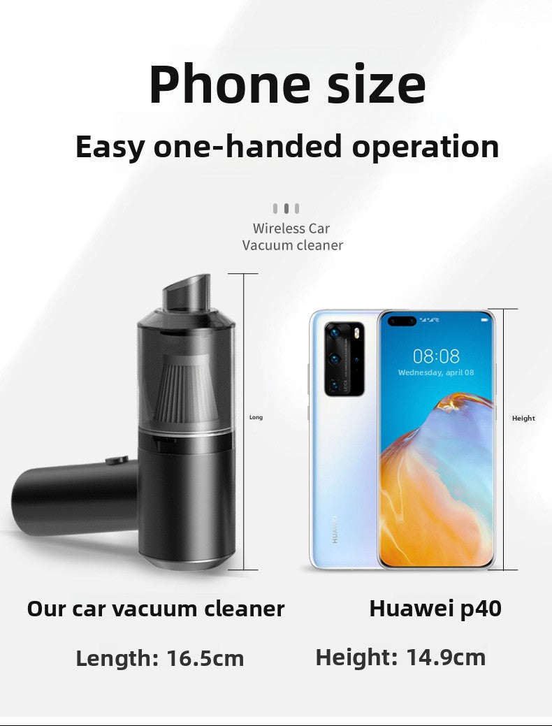 Car Vacuum Cleaner Wireless Charging Home and Car Dual-use Mini Portable Handheld Lithium Battery High Power