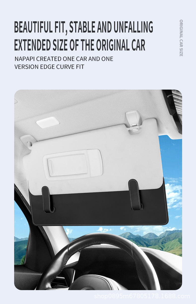 Car Sun Visor Extension Board Front Shield for Driver and Passenger Side, Extended Shield Storage, Anti-Glare Multi-Functional Car Interior Accessories