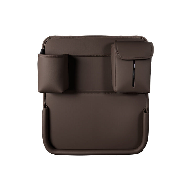 Car-mounted small table, foldable large-capacity multi-functional dining table for rear car seats, suitable for studying, eating, and storing laptops or tablets