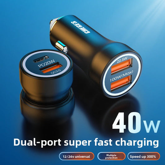 Metal Car Charger Wholesale USB Car Phone Charger PD20W Super fast charge100w Car Charger