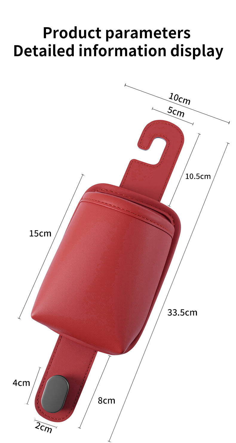 Car Cup Holder Car Seat Back Storage Box Multi-Functional Storage Bag Rear Seat Organizer Hook Trash Can