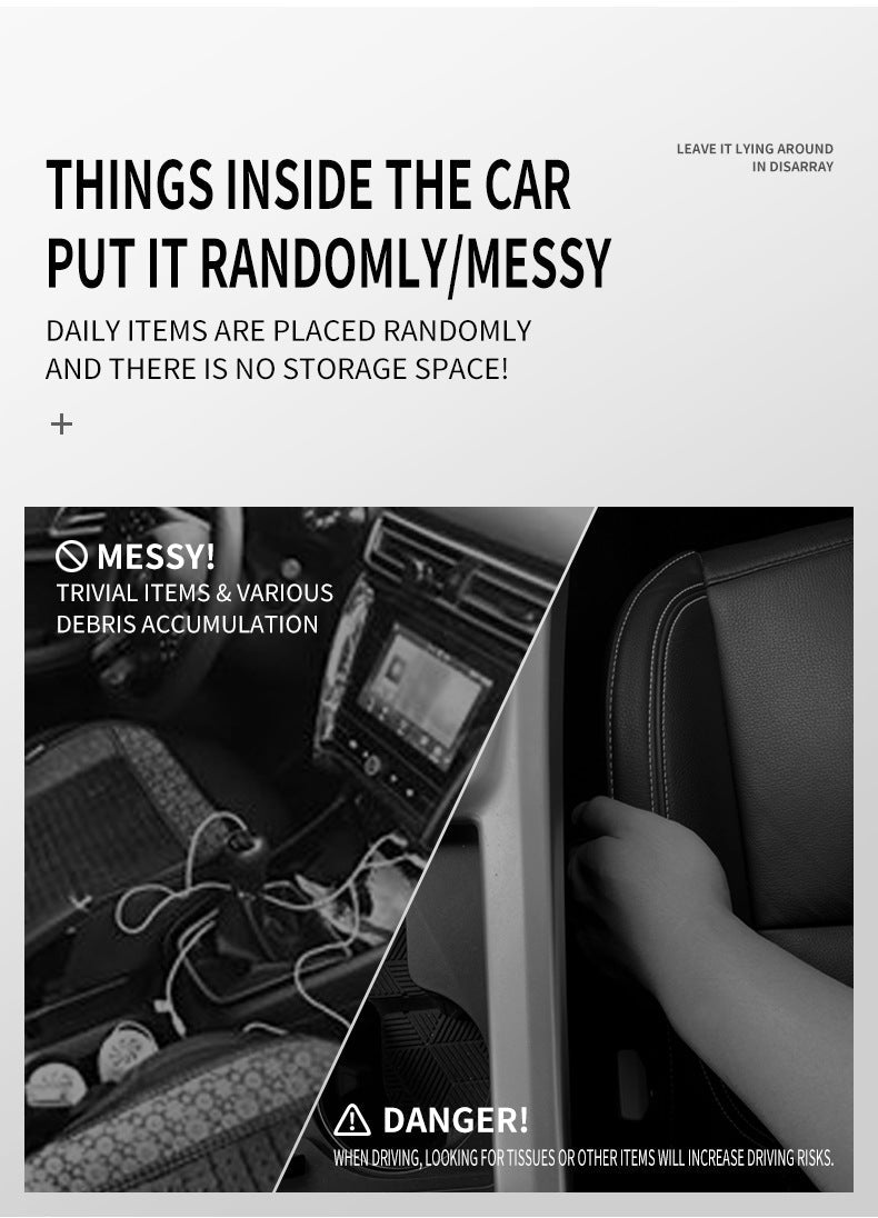 Car Storage Box In-Car Door Cup Holder Car Seat Back Storage Box Multi-Functional Storage Rack