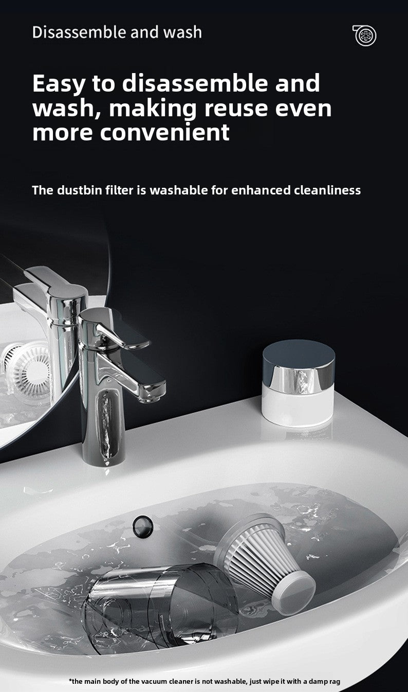 Car Vacuum Cleaner Wireless Charging for Car and Home Use High Suction Power Handheld Car Interior Vacuum Cleaner