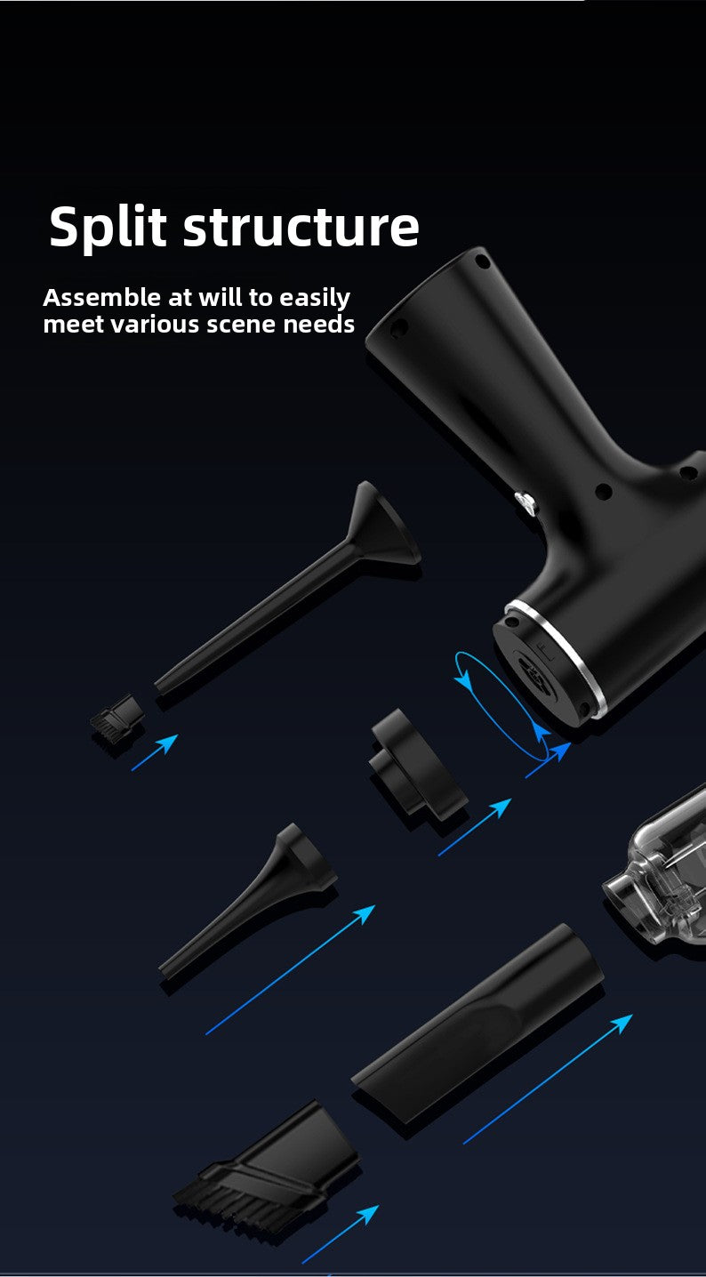 Car Vacuum Cleaner Wireless Charging for Car and Home Use High Suction Power Handheld Car Interior Vacuum Cleaner