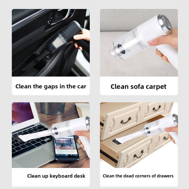 Car Vacuum Cleaner Wireless Charging Home and Car Dual-use Mini Portable Handheld Lithium Battery High Power
